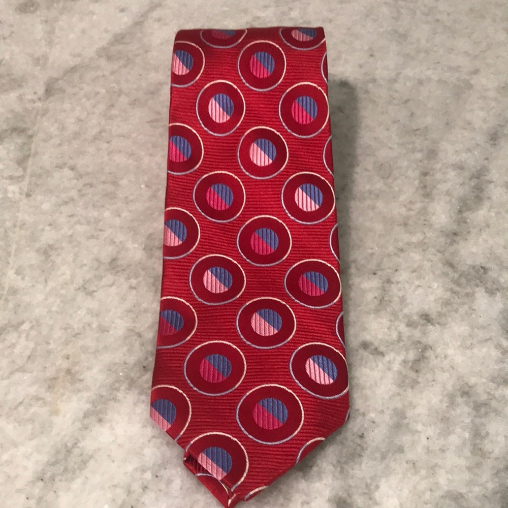 True Forum Designer Tie Mens Red Polka Dot Festival Funky Hipster Boho
